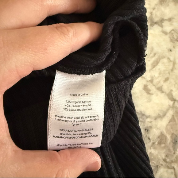 Mara Hoffman Meda Black Rib Knit Midi Skirt XL - Picture 9 of 11